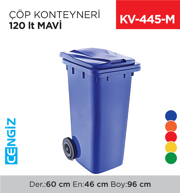 ÇÖP KONTEYNERİ 120 LT MAVİ (6505)
