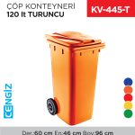 ÇÖP KONTEYNERİ 120 LT TURUNCU (6505)