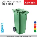 ÇÖP KONTEYNERİ 120 LT YEŞİL (6505)