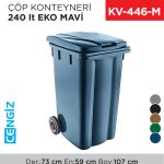 ÇÖP KONTEYNERİ 240 LT EKO MAVİ (6511)