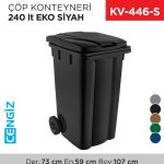 ÇÖP KONTEYNERİ 240 LT EKO SİYAH (6511)