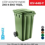 ÇÖP KONTEYNERİ 240 LT EKO YEŞİL (6511)