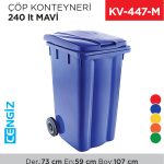 ÇÖP KONTEYNERİ 240 LT MAVİ (6510)