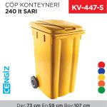 ÇÖP KONTEYNERİ 240 LT SARI (6510)