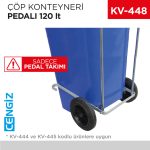ÇÖP KONTEYNERİ PEDALI 120 LT