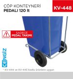 ÇÖP KONTEYNERİ PEDALI 120 LT