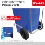 ÇÖP KONTEYNERİ PEDALI 240 LT