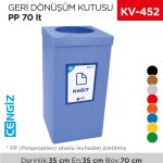 GERİ DÖNÜŞÜM KUTUSU PP 70 LT