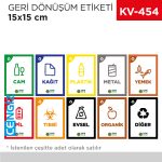 GERİ DÖNÜŞÜM ETİKETİ 15*15 CM