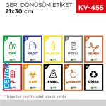 GERİ DÖNÜŞÜM ETİKETİ 21*30 CM