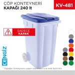 ÇÖP KONTEYNERİ KAPAĞI 240 LT
