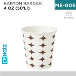 KARTON BARDAK 4 OZ (50Lİ)