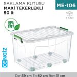 SAKLAMA KUTUSU MAXİ 50 LT TEKERLİ (2624)