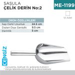 +ŞAŞULA ÇELİK DERİN NO:2 (24.5 CM) (CEK-24)