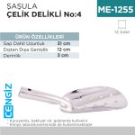 +ŞAŞULA ÇELİK DELİKLİ NO:4 (31 CM) ( (MKÜR-4D)