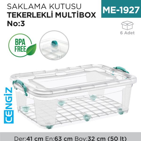 SAKLAMA KUTUSU TEKER. M.BOX NO:3 (50 LT) (E-512)