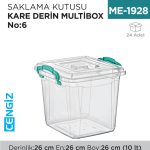 SAKLAMA KUTUSU KARE DERİN M.BOX NO:6 (10 LT) (E-625)