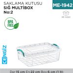 SAKLAMA KUTUSU SIĞ M.BOX NO:2 (1 LT) (E-490)