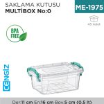 SAKLAMA KUTUSU M.BOX NO:0 (0.5 LT) (E-499)