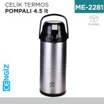 TERMOS ÇELİK POMPALI 4.5 LT (CKR2009)