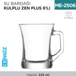 SU BARDAĞI KULPLU ZEN PLUS 6LI (ZPL404E)