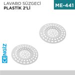 LAVABO SÜZGECİ PLASTİK 2Lİ (Y-136)