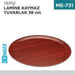TEPSİ LAMİNE KAYMAZ YUVARLAK 38 CM