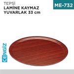 TEPSİ LAMİNE KAYMAZ YUVARLAK 33 CM