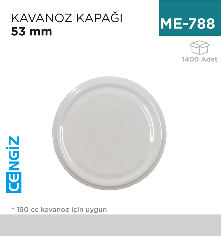 CAM KAVANOZ KAPAĞI 53 MM (190)
