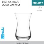 ÇAY BARDAĞI AJDA LAV 6LI (AJD315)