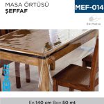 MASA ÖRTÜSÜ RULO ŞEFFAF 140 CM*50 MT