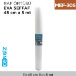 RAF ÖRTÜSÜ EVA ŞEFFAF 45 CM *5 MT