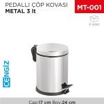 PEDALLI ÇÖP KOVASI METAL 3 LT(1001) (402)