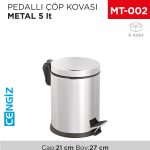 PEDALLI ÇÖP KOVASI METAL 5 LT (1002)(403)