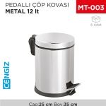 PEDALLI ÇÖP KOVASI METAL 12 LT(1003)(405)