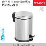 PEDALLI ÇÖP KOVASI METAL 20 LT (1014-407)