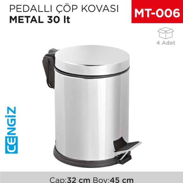 PEDALLI ÇÖP KOVASI METAL 30LT (1015)(408)