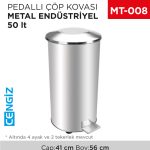PEDALLI ÇÖP KOVASI METAL 50 LT (1008)(433)