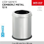 ÇÖP SEPETİ ÇEMBERLİ METAL 12 LT(1434)(414)