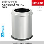 ÇÖP SEPETİ ÇEMBERLİ METAL 16 LT (3305)(415)
