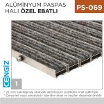 ALÜMİNYUM PASPAS HALI ÖZEL EBATLI