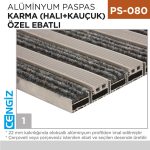 ALÜMİNYUM PASPAS KARMA (HALI+KAUÇUK)