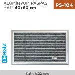 ALÜMİNYUM PASPAS HALI 40 CM*60 CM