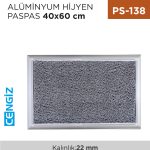 ALÜMİNYUM HİJYEN PASPAS 40 CM*60 CM