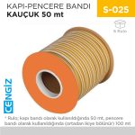 KAPI-PENCERE BANDI KAUÇUK ACORD (2*50=100 MT)