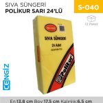 SIVA SÜNGERİ POLİKUR SARI 24LÜ (143)
