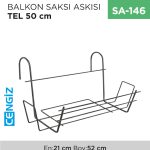 BALKON SAKSI ASKISI TEL 50 CM