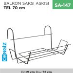 BALKON SAKSI ASKISI TEL 70 CM