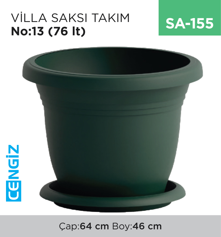 VİLLA SAKSI  TAKIM NO:13 (76 LT)(V513)