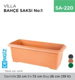 VİLLA BAHÇE SAKSI NO:1 TABAKSIZ (39 LT)
